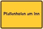 Place name sign Pfaffenhofen am Inn