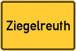 Place name sign Ziegelreuth