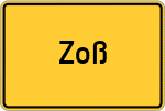 Place name sign Zoß