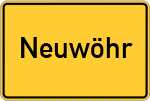 Place name sign Neuwöhr