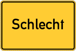 Place name sign Schlecht