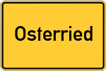 Place name sign Osterried