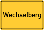 Place name sign Wechselberg