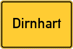 Place name sign Dirnhart