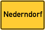 Place name sign Nederndorf