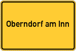 Place name sign Oberndorf am Inn