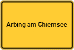 Place name sign Arbing am Chiemsee
