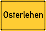 Place name sign Osterlehen