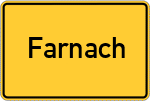 Place name sign Farnach