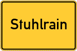 Place name sign Stuhlrain