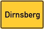 Place name sign Dirnsberg