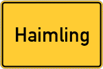 Place name sign Haimling