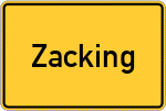 Place name sign Zacking