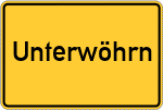 Place name sign Unterwöhrn