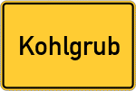 Place name sign Kohlgrub