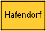 Place name sign Hafendorf