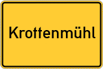 Place name sign Krottenmühl