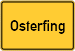 Place name sign Osterfing