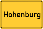 Place name sign Hohenburg