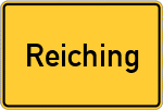 Place name sign Reiching