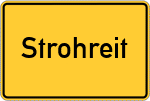 Place name sign Strohreit