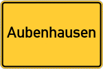 Place name sign Aubenhausen