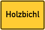 Place name sign Holzbichl