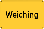 Place name sign Weiching