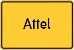 Place name sign Attel