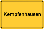 Place name sign Kempfenhausen, Kreis Starnberg