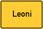 Place name sign Leoni, Starnberger See