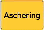 Place name sign Aschering