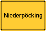 Place name sign Niederpöcking