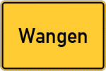Place name sign Wangen, Kreis Starnberg