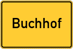 Place name sign Buchhof, Kreis Starnberg