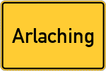 Place name sign Arlaching, Chiemsee