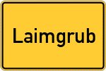 Place name sign Laimgrub