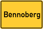 Place name sign Bennoberg, Oberbayern