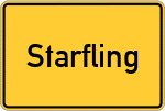 Place name sign Starfling, Oberbayern