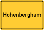 Place name sign Hohenbergham