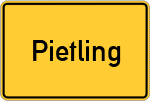Place name sign Pietling