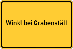 Place name sign Winkl bei Grabenstätt