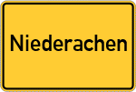 Place name sign Niederachen
