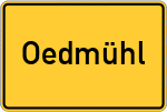 Place name sign Oedmühl