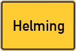 Place name sign Helming, Oberbayern