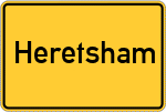 Place name sign Heretsham, Oberbayern