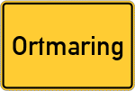 Place name sign Ortmaring, Oberbayern
