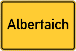 Place name sign Albertaich
