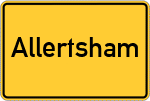 Place name sign Allertsham