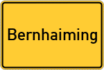 Place name sign Bernhaiming